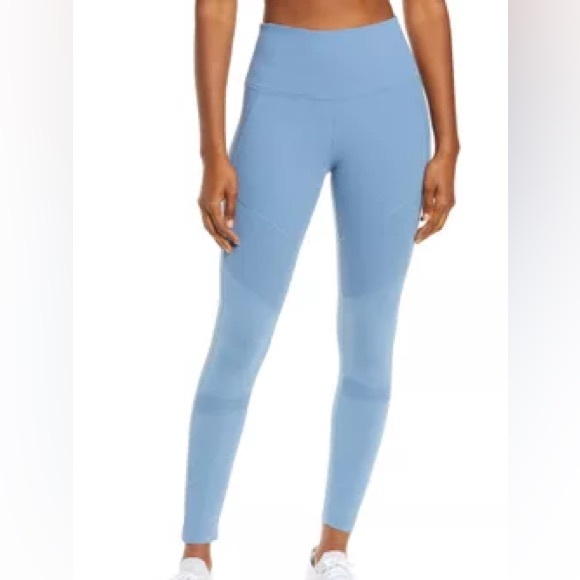 🆕 Zella Moto ribbed high waist ankle leggings Sz Large B9 - Picture 4 of 8